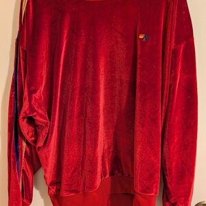 Aviator Nation Red Velour Sweateshirt
